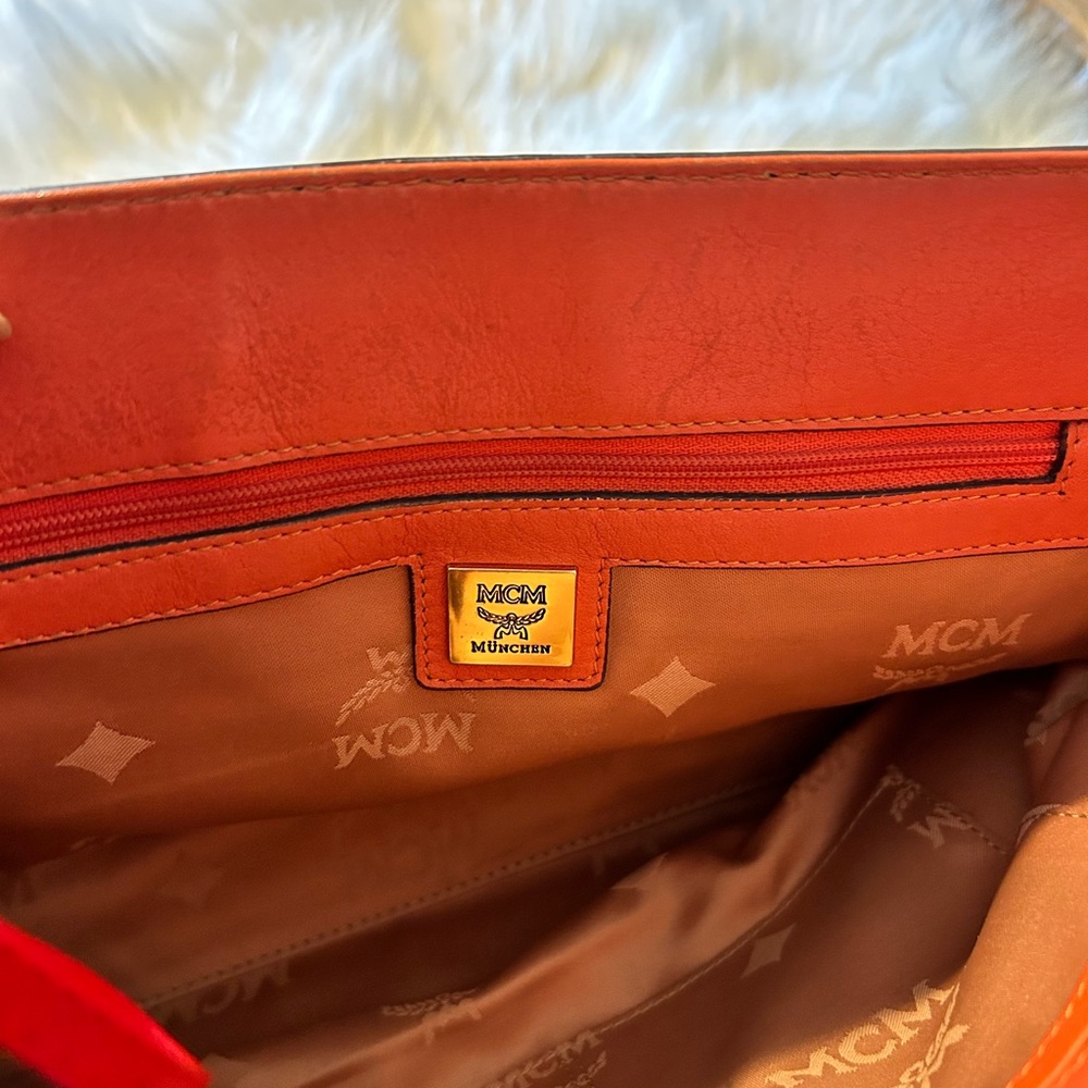 MCM LEATHER SATCHEL - Picture 2 of 7